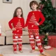 thumbnail image 1 of 2024 Nuevos conjuntos navideños familiares, conjunto de pijamas a juego para mamá, papá y niños, mameluco para bebé y perro, traje suave y suelto de 2 piezas, ropa de dormir, 1 of 5