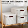thumbnail image 4 of Yeacher White Collapsible Storage Box ,Waterproof Storage Box Organizer Container with Two handle , Folding Plastic Stackable Utility Crate, Durable Containers for Home & Garage Organization, 4 of 8