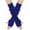 Royal Blue, variant on Voska Womens Fingerless Long Sleeve Wool Gloves Winter Warm Knit Arm Warmers Solid Color Stretchy Soft Extended Gloves for Women Beige One Size