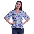 thumbnail image 3 of Moomaya Printed Wrap Over with Belt Style Top For Women Printed V-Neck Casual/Formal Top, 3 of 6