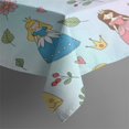 thumbnail image 3 of Rainbow Princess Flower Pattern Rectangle Tablecloth 60"x84",Waterproof Polyester Rectangle Table Cloth, Wipeable Spillproof Polyester Tablecloth for Dining, Camping, Indoor and Outdoor, 3 of 5