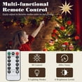 thumbnail image 3 of Lewondr Christmas Tree Topper Star with Remote Control,13inch Star Tree Topper with LED Light Beads, 10-Point Star Treetop for Home Xmas Decoration, 6H Timer 8 Lighting Modes, Silver, 3 of 10