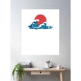 thumbnail image 2 of Japanese Wave Poster Wall Art, Modern Wall Decor For Living Room Bedroom, 12x18 UNFRAMED, 2 of 3