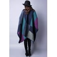 thumbnail image 6 of APTOCO Winter Scarf Shawls for Women, Plaid Sweater Poncho Cape Coat Open Front Blanket Shawls and Wraps, Purple, 6 of 8