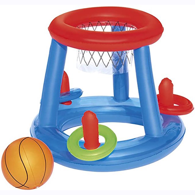 Juego de juegos de juguetes flotadores para piscina, aros de baloncesto flotantes 2 en 1 y juego de lanzamiento de anillos para piscina, divertidos juegos acuáticos de verano, juguetes para