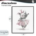 thumbnail image 4 of Stupell Industries Cottage Ballerina Rhino in Pink Tutu Black Framed Giclee Art, 11 x 14, by LSR Design Studio, 4 of 8