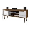 thumbnail image 3 of Manhattan Comfort Bradley Wood TV Stand for TVs up to 60" in Brown/White, 3 of 3