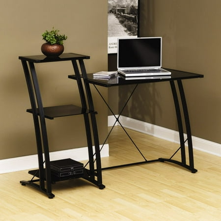 Sauder Deco Tiered Desk, Black Finish