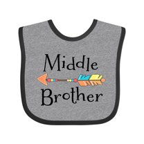 Inktastic Middle Brother- arrow Boys Baby Bib