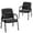 Black-Type-C, variant on AFO Leather Upholstered Office Reception Guest Chair Set of 2,Waiting Room Chairs with Padded Arms for Desk Conference Room Lobby Salon,Black