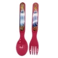 thumbnail image 2 of Disney Cinderella Flatware Set - Kids Pink Colored Plastic Princess Spoon and Fork Set, 2 of 2
