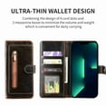 thumbnail image 5 of Dteck Magnetic Wallet Case for iPhone 13 Pro Max, Compatible with MagSafe Charger,PU Leather Zipper Folio Flip Protective Case with Magnetic Closure and Card Holder (Brown), 5 of 9
