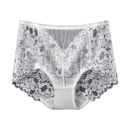 ZRBYWB Women s Panties Womens High Waist Plus Size Lace Panties SeamlessLift Lace Briefs Underwear For Women