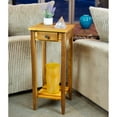 thumbnail image 4 of Casual Contemporary Living 2-Tier Solid Acacia Plant Stand with Drawer - Natural, 4 of 7