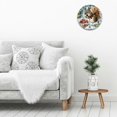 thumbnail image 5 of ZFLMY Squirrel Snow Bird Feeder Round Wooden Wall Clock Silent Mechanical Movement for Living Room Decor 10 Inches, Perfect for Home, Kitchen, Dorms, Everyday Gifting 10x10in, 5 of 8