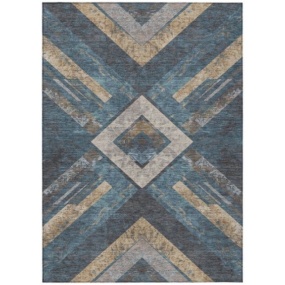 Dalyn Rugs Machine Washable Indoor/Outdoor Chantille Navy 2'6" x 3'10" Rug