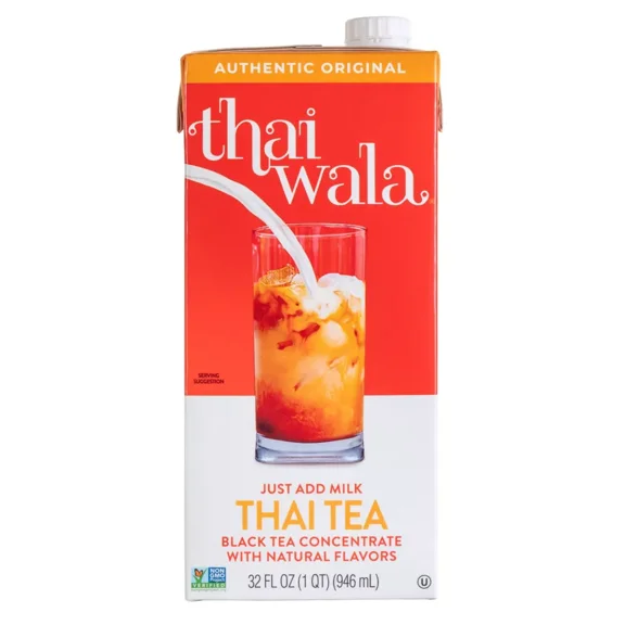 Pack of 6, Thaiwala Original Thai Iced Tea Concentrate, 32 fl oz