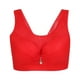 thumbnail image 3 of Gibobby Sujetador deportivo sin aros de talla grande para mujer Sujetadores deportivos para mujer(Rojo,40E), 3 of 4