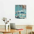 thumbnail image 3 of Creowell Ocean Beach Theme Wall Art Decor Coastal Tropical Palm Trees Cute Vintage Van Canvas Prints Poster for Living Room Bedroom Bathroom Decoration 16x20 in/12x16 in, 3 of 5