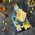 thumbnail image 5 of Outer Space Cutting Board, Spaceman in the Galaxy in Front of Nebula Gas Cloud Interstellar Art Print, Tempered Glass Cutting and Serving Board, Wine Bottle Shape, Blue Yellow, by Ambesonne, 5 of 5