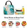 thumbnail image 5 of ERJLKXP Turquoise Marble Texture Insulated Lunch Bags for Women and Men,Adult Reusable Lunch Tote Bag for Work,cooler bag, 5 of 7