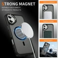 thumbnail image 2 of TECH CIRCLE For iPhone 16 Translucent Back Case 6.1" 2024 Model, Compatible with MagSafe and Magnetic Accessories, Slim Fits and Lightweight Case, Shockproof Protective Cute Phone Cover, Black, 2 of 8