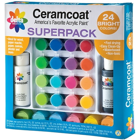 UPC: 0017158028879 | Ceramcoat Paint Set Super Pack 24/Pkg-Brights