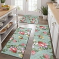 thumbnail image 2 of Pioneer Flower Floral Print Pattern Kitchen Rugs Sets Of 3,Kitchen Runner Rugs Non Skid Washable,Decorative Kitchen Floor Mats for Kitchen,Sink,Laundry,17"x30"+ 17"x47" + 17"x59", 2 of 6