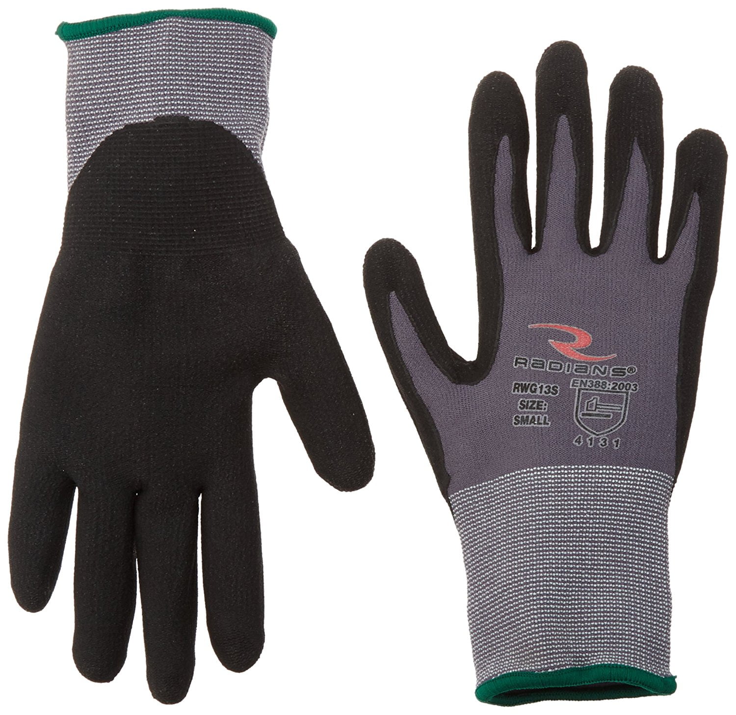 Radians , Inc. RWG13S Rwg13 Foam Nitrile Gripper Glove, Small, Meets