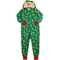 thumbnail image 5 of Viworld Christmas Family Matching Pajamas Xmas PJs Mathching Set, Holiday Hooded Zipper Jumpsuit Family Sleepwear Sets Outfits, 5 of 8