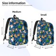 thumbnail image 3 of Honeii Different Cats Christmas Print Canvas College Laptop Backpack, Durable Rucksack Travel Notebook Bag School Backpack Book Bag for Men Women-Medium, 3 of 7