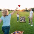 thumbnail image 4 of CornHole Boards Set Portable with 8 Bean Bags,Cornhole Beach Yard Games for Adults Kids and Family Outdoor Indoor Carnival Picnic Camping Travel Lawn Birthday Party (3 x 2 ft Red Blue Hole), 4 of 10
