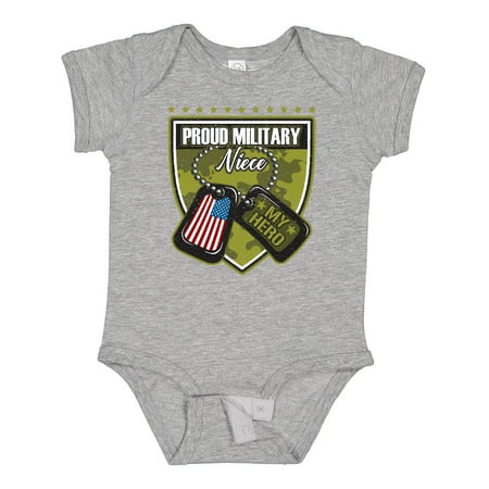 

Inktastic Proud Military Niece Gift Gift Baby Girl Bodysuit