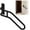 Black-L, variant on Left Side Wall Mounted handrail, Garge Door Stair Railing for 1-3 Steps(Polished Black, Left Side, 230LBs Loading)