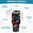 thumbnail image 3 of JSTEL Various Colorful Butterfly 40 oz Tumbler Stainless Steel Water Bottle Vacuum Insulated Cup with Straw Lid & Handle For Travel Car Cup Holder, 3 of 8