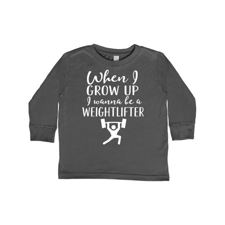 

Inktastic Weightlifting Sports Kids Weightlifter Gift Toddler Boy Girl Long Sleeve T-Shirt