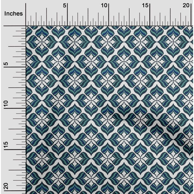 oneOone Tissu Viscose Georgette Imprimé Flamme BTY 42 Pouces de Large