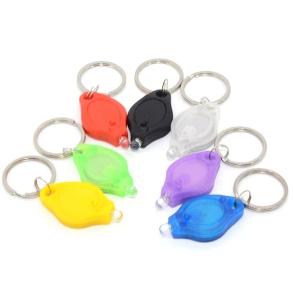 tooloflife Mini LED Keychain Key Chain Torch Lamp Flashlight Key Ring Light Diamond Shape