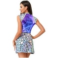 thumbnail image 3 of iiniim Women's Alien Astronaut Fly Sleeve Metallic Shiny Dress Space Costume Blue XL, 3 of 7