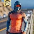 thumbnail image 4 of Viluyesy Men's UPF 50+ Sun Shirt, Lightweight Breathable Quick-Drying UV Protection Rash Guard Tops for Outdoor Hiking Orange S, 4 of 7