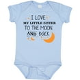 thumbnail image 3 of Inktastic I Love My Little Sister to the Moon and Back Boys or Girls Baby Bodysuit, 3 of 5