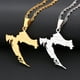 thumbnail image 4 of Collar de Acero inoxidable Minnieouse con colgante de mapa de Croacia Oro, 4 of 6