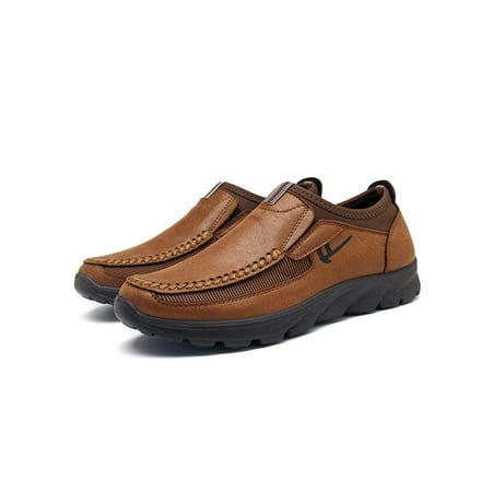 Meigar 2018 Men's Leather Casual Shoes Breathable Antiskid Outdoor Loafers