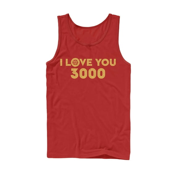 Men's Marvel I Love You 3000 Arc Reactor  Tank Top Red Small