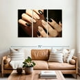 thumbnail image 2 of Elephant Stock Classy Neutral Nails Wall Art - Horizontal Multi Panel Canvas - Salon Wall Decor - Fashion And Beauty Multi Panel - Black And Beige Decor - 57" x 36", 2 of 4