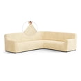 thumbnail image 1 of Sectional Sofa Cover - Corner Sofa Slipcover - Soft Polyester Fabric Slipcovers - 1-Piece Form Fit Stretch Furniture Cover - Microfibra Collection - Vanilla (Corner Sofa), 1 of 5