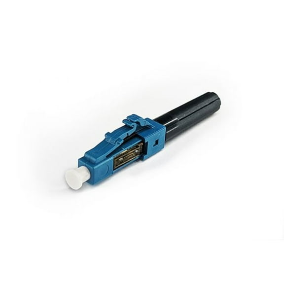 Cable Wholesale 33LC-01010 Premium LC Simplex Single-Mode OS2 9 & 125 Prepolished Field-Installable Mechanical Fiber Optic Connector for 250 & 900Micron Distribution Cable - Blue