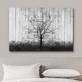 thumbnail image 3 of HFDF Canvas Print Wall Art Black & White Wood Panel Tree Silhouette Nature Wilderness Illustrations Modern Art Rustic Relax/Calm Multicolor for Living Room, Bedroom, Office 24x20inch Framed, 3 of 5