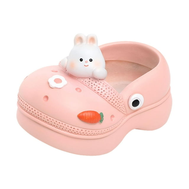 S SERENABLE Cartoon Flower Pot Adornment Practical Planter Pot for Patio Courtyard Shelf Rabbit