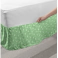 thumbnail image 2 of Dandelion Bed Skirt, Repetitive Floating Floral Seeds on Pastel Tone Backdrop Illustration, Elastic Bedskirt Dust Ruffle Wrap Around for Bedding Decor, 4 Sizes, Pale Green and White, by Ambesonne, 2 of 2